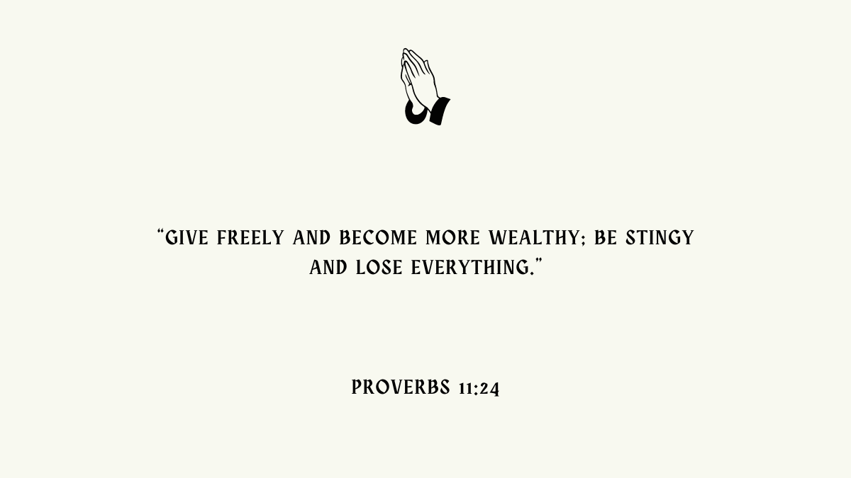 Daily Bible Verse for Generosity 2022